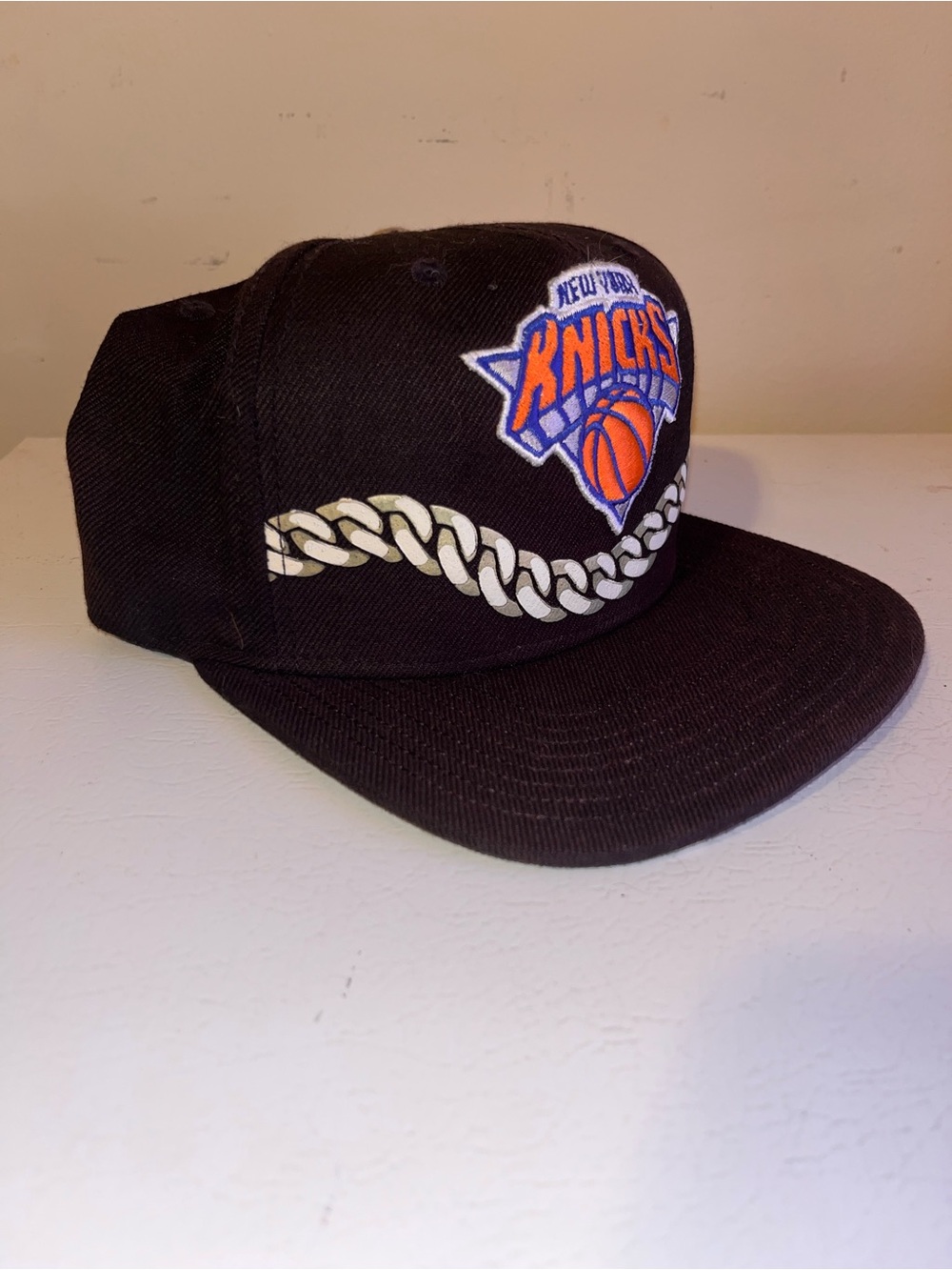 VTG Y2K adidas chain link NEW YORK knicks adidas strap back hat - Picture 2 of 5